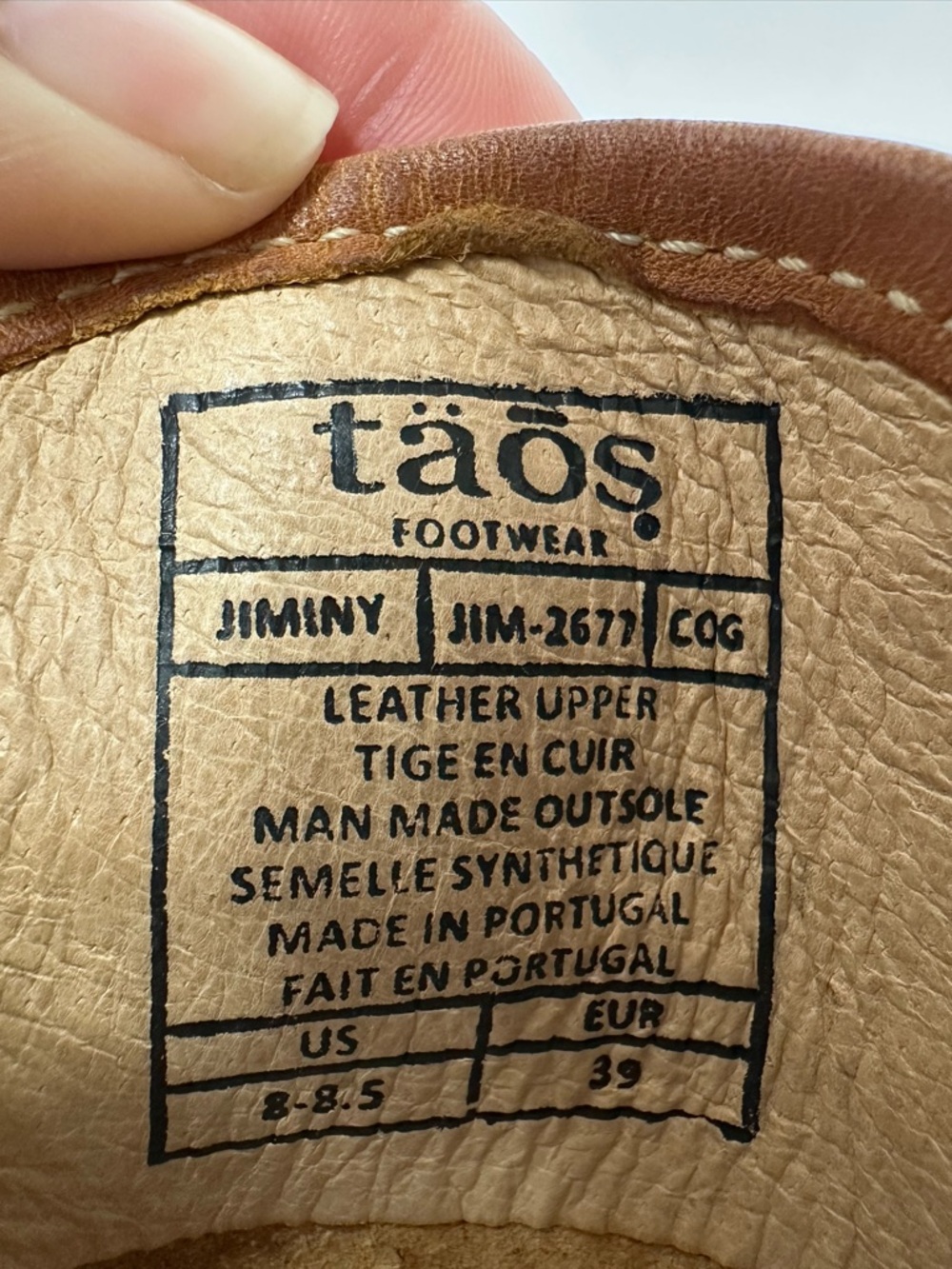 Taos Shoes Womens Size 39 Jiminy Casual Lace Up Oxford Flats Tan Leather Cap Toe - Picture 8 of 11